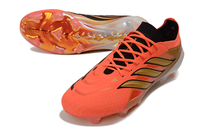 Chuteira Adidas Predator Elite 26 FG Copa do Mundo - Road to Glory Pack - Bege e Dourada - Tevo Sports SPORT*
