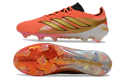 Chuteira Adidas Predator Elite 26 FG Copa do Mundo - Road to Glory Pack - Bege e Dourada - Tevo Sports SPORT*