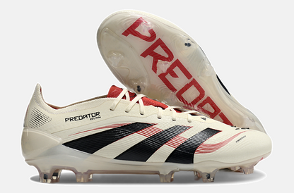 Chuteira Adidas Predator Elite FG - Bege,  Preta e Vermelha - imagem 8