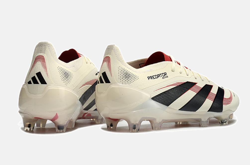 Chuteira Adidas Predator Elite FG - Bege,  Preta e Vermelha - imagem 7