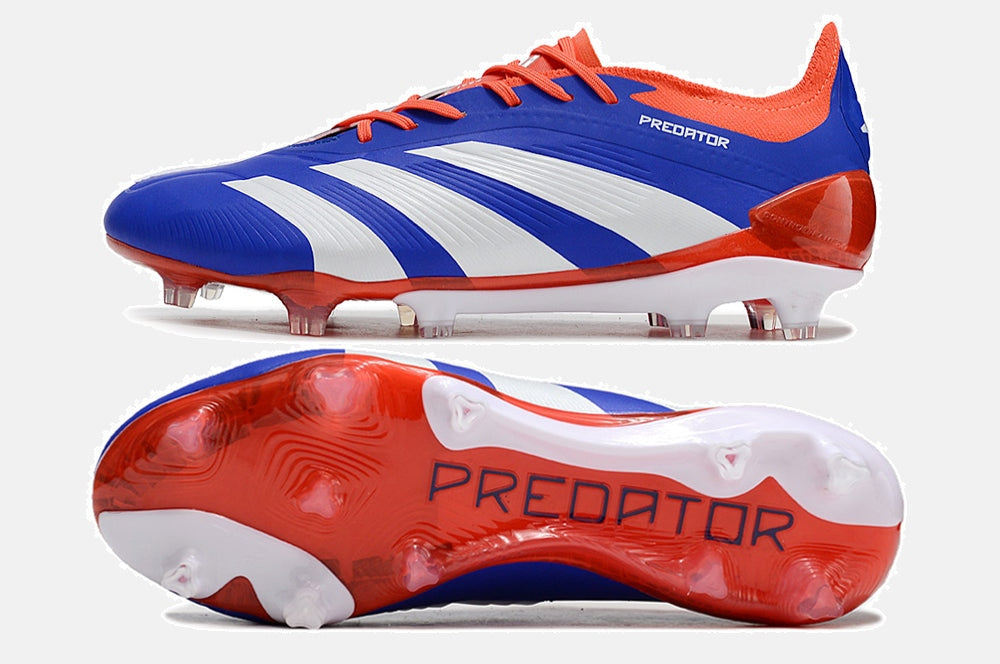 Chuteira Adidas Predator Elite FG - Azul , Branca e Laranja - imagem 6