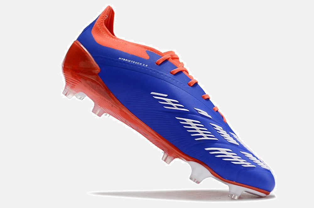 Chuteira Adidas Predator Elite FG - Azul , Branca e Laranja - vista traseira