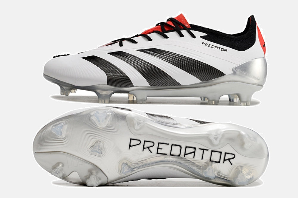 Chuteira Adidas Predator Elite FG - Branca e Preta - imagem 7
