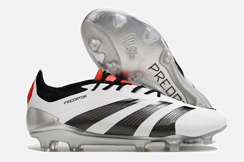 Chuteira Adidas Predator Elite FG - Branca e Preta - imagem 8