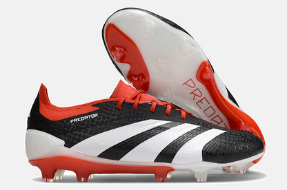 Chuteira Adidas Predator Elite FG - Preta, Branca e Laranja - vista traseira