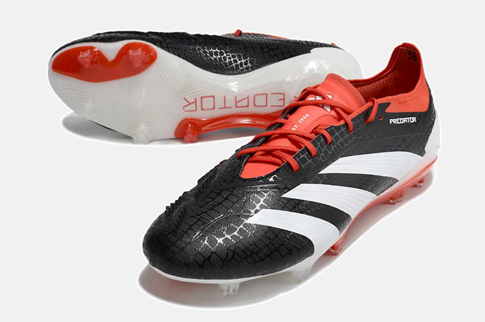 Chuteira Adidas Predator Elite FG - Preta, Branca e Laranja - imagem 6