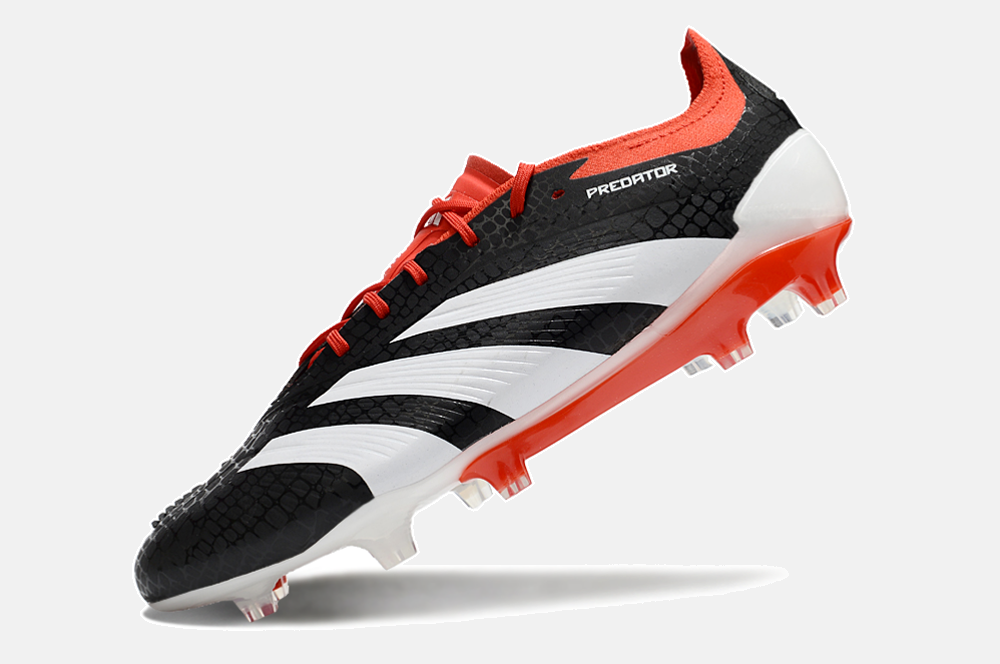 Chuteira Adidas Predator Elite FG - Preta, Branca e Laranja - imagem 4