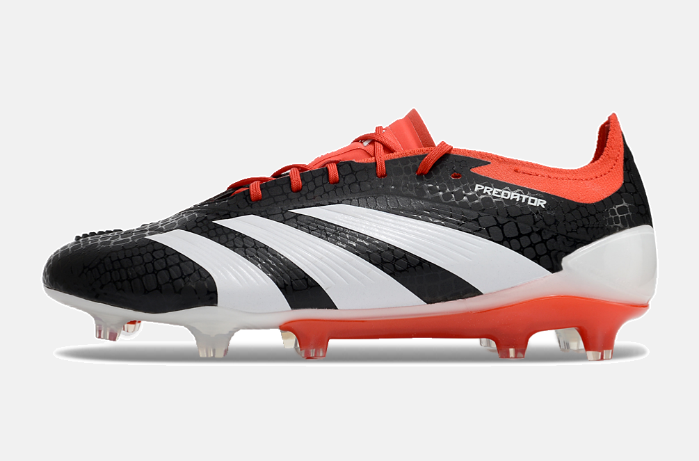Chuteira Adidas Predator Elite FG - Preta, Branca e Laranja - imagem 6