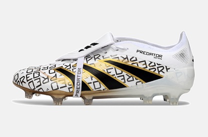 Chuteira Adidas Predator Elite Fold-Over Tongue FG - Branca, Dourada e Vermelha - imagem 4