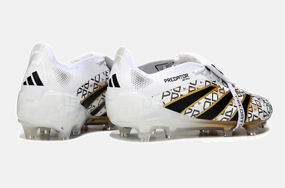 Chuteira Adidas Predator Elite Fold-Over Tongue FG - Branca, Dourada e Vermelha - imagem 7