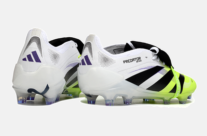 Chuteira Adidas Predator Elite Fold-Over Tongue FG - Branca, Preta e Verde - imagem 7