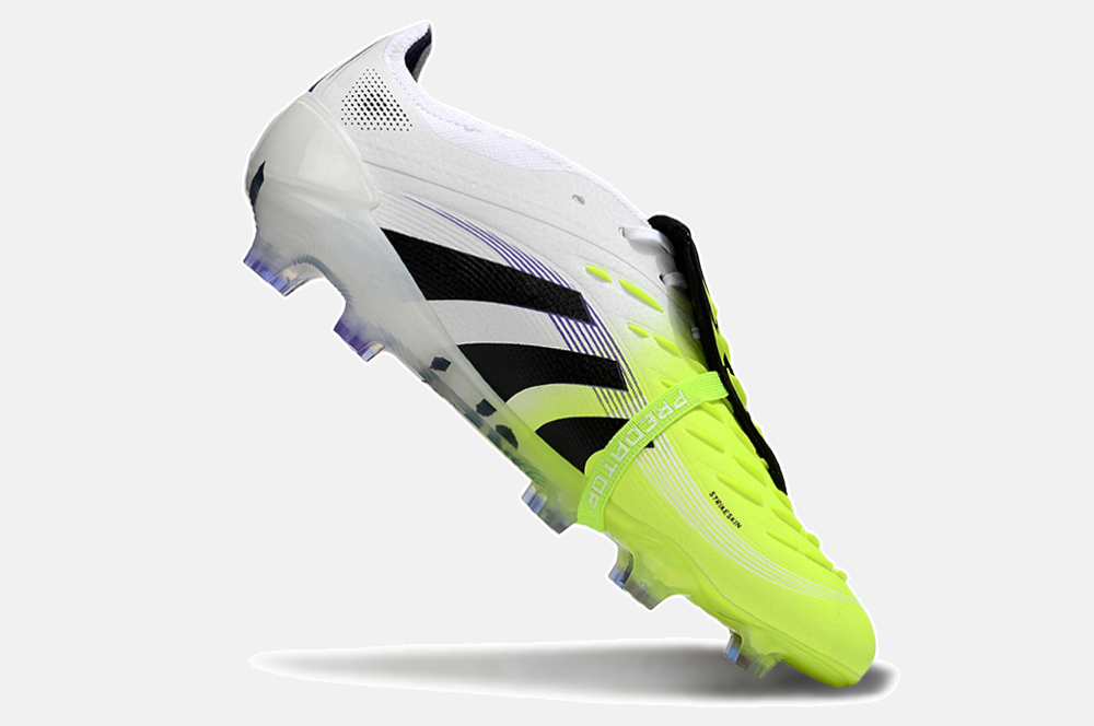 Chuteira Adidas Predator Elite Fold-Over Tongue FG - Branca, Preta e Verde - imagem 6