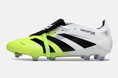 Chuteira Adidas Predator Elite Fold-Over Tongue FG - Branca, Preta e Verde - imagem 4