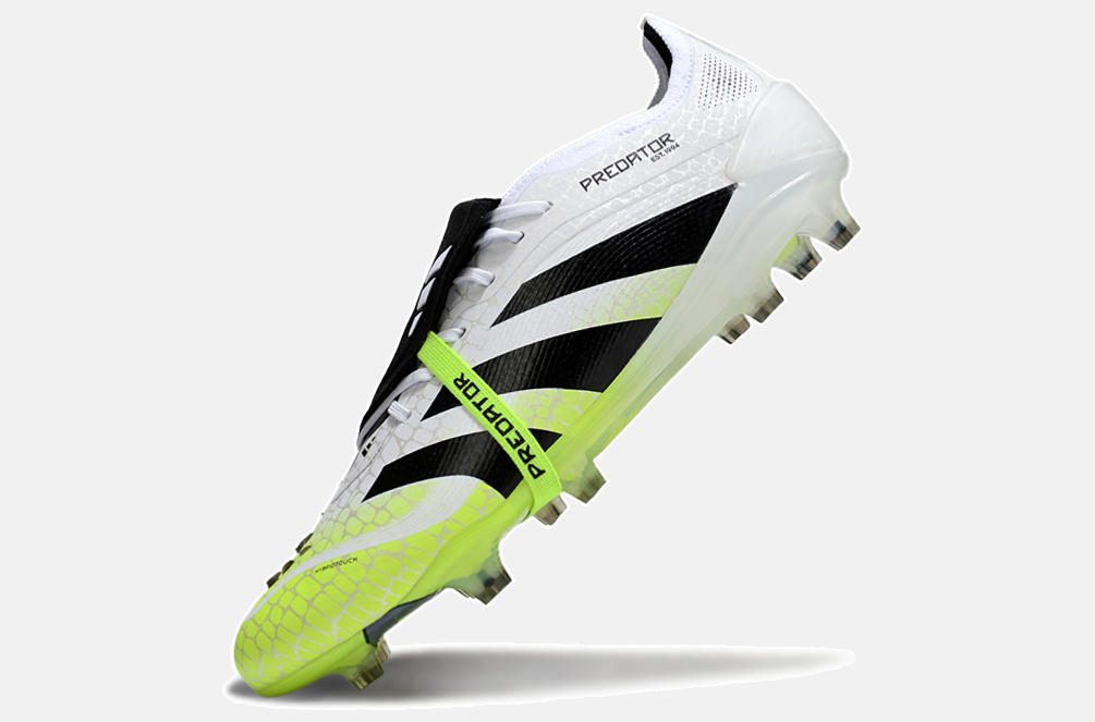 Chuteira Adidas Predator Elite Fold-Over Tongue FG - Branca, Verde e Preta - Radiant Blaze Pack - imagem 5