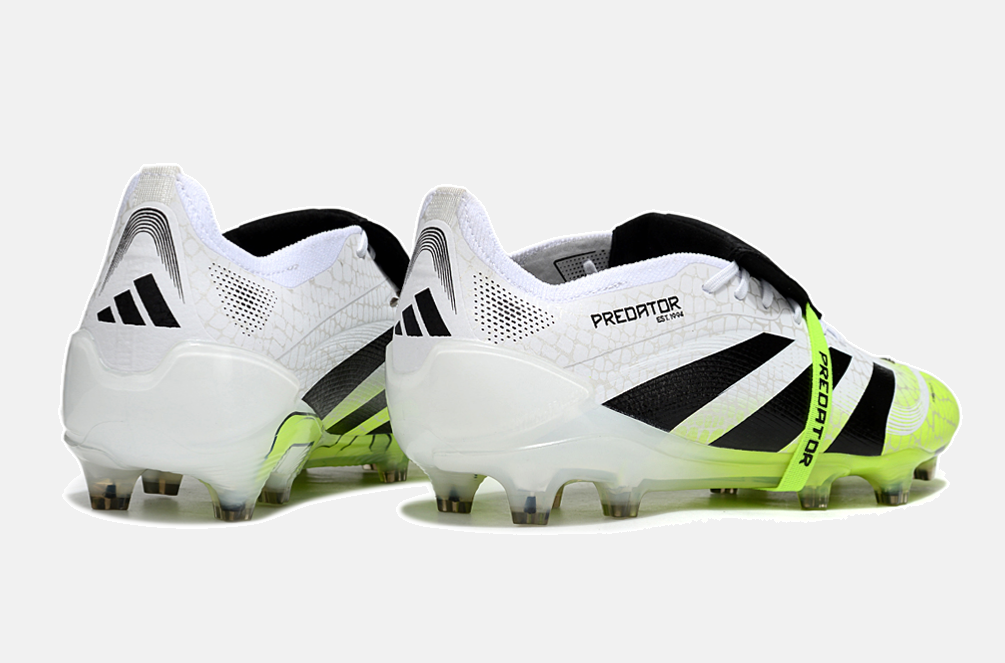 Chuteira Adidas Predator Elite Fold-Over Tongue FG - Branca, Verde e Preta - Radiant Blaze Pack - imagem 7