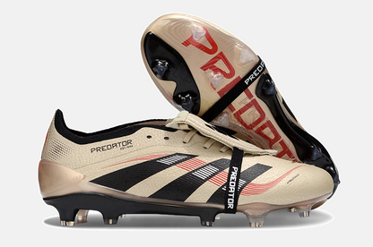 Chuteira Adidas Predator Elite Fold-Over Tongue FG - Dourada, Preta e Vermelha - imagem 8