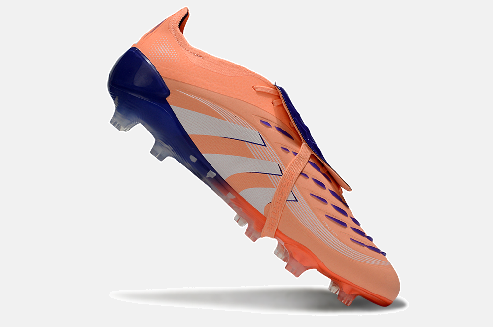 Chuteira Adidas Predator Elite Fold-Over Tongue FG - Laranja, Azul e Branca - imagem 6
