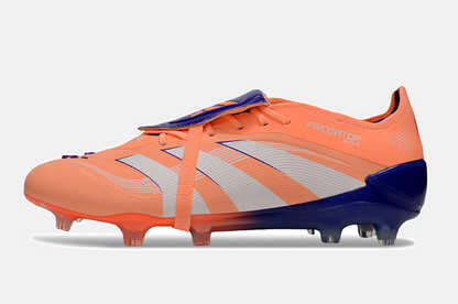 Chuteira Adidas Predator Elite Fold-Over Tongue FG - Laranja, Azul e Branca - imagem 4