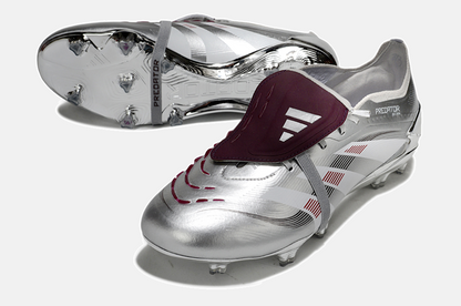 Chuteira Adidas Predator Elite Fold-Over Tongue FG - Prata - detalhe