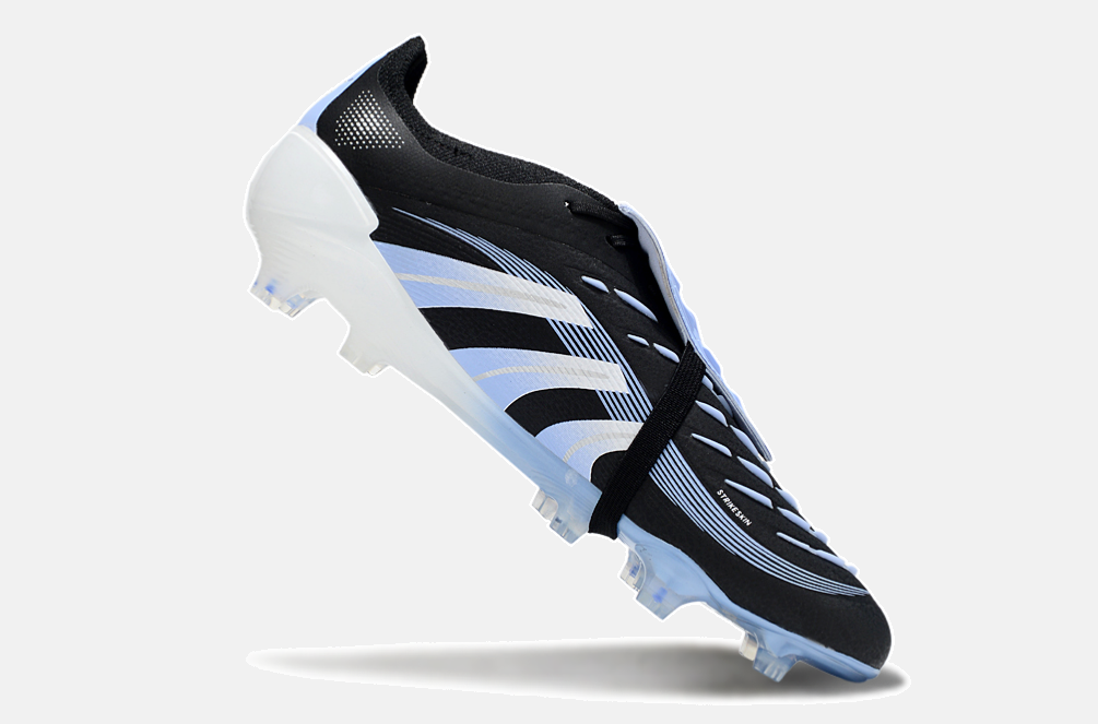 Chuteira Adidas Predator Elite Fold-Over Tongue FG - Preta, Azul e Branca - imagem 6