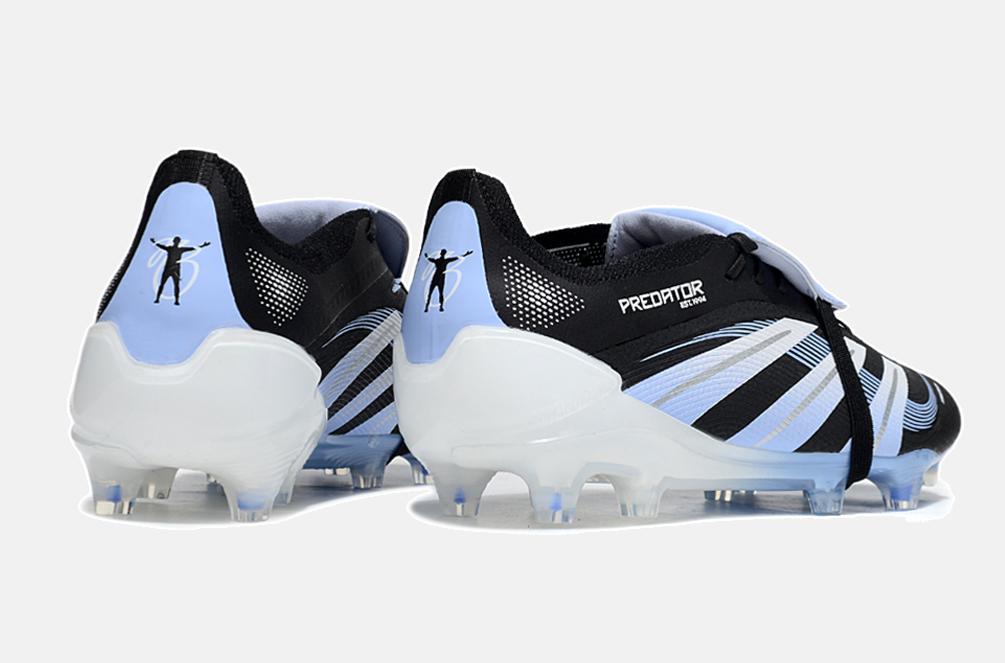 Chuteira Adidas Predator Elite Fold-Over Tongue FG - Preta, Azul e Branca - imagem 7