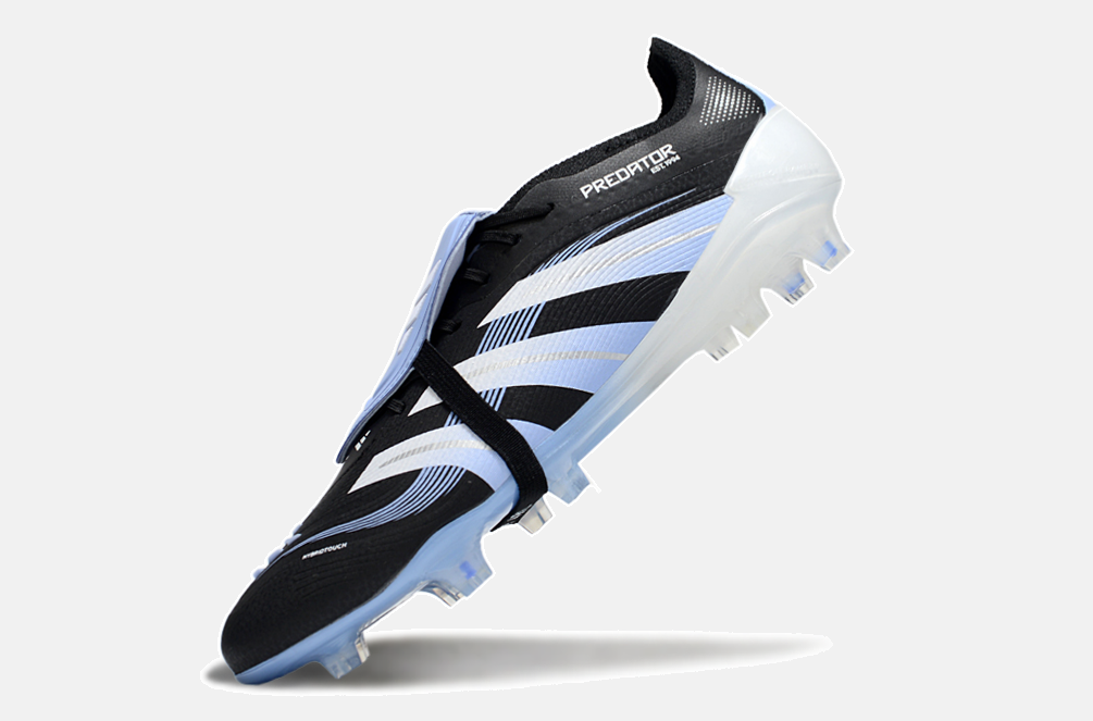 Chuteira Adidas Predator Elite Fold-Over Tongue FG - Preta, Azul e Branca - imagem 5