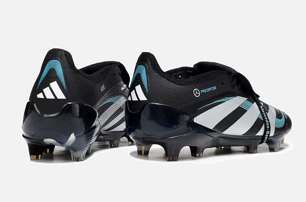 Chuteira Adidas Predator Elite Fold-Over Tongue FG - Preta, Branca e Azul - imagem 7