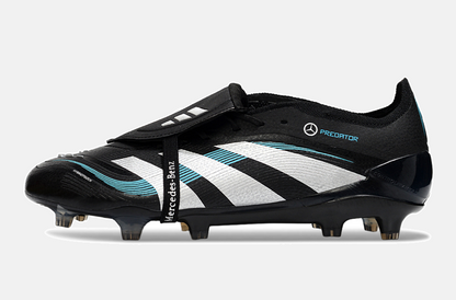 Chuteira Adidas Predator Elite Fold-Over Tongue FG - Preta, Branca e Azul - imagem 4