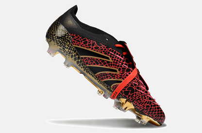 Chuteira Adidas Predator Elite Fold-Over Tongue FG - Preta, Dourada e Vermelha - imagem 6