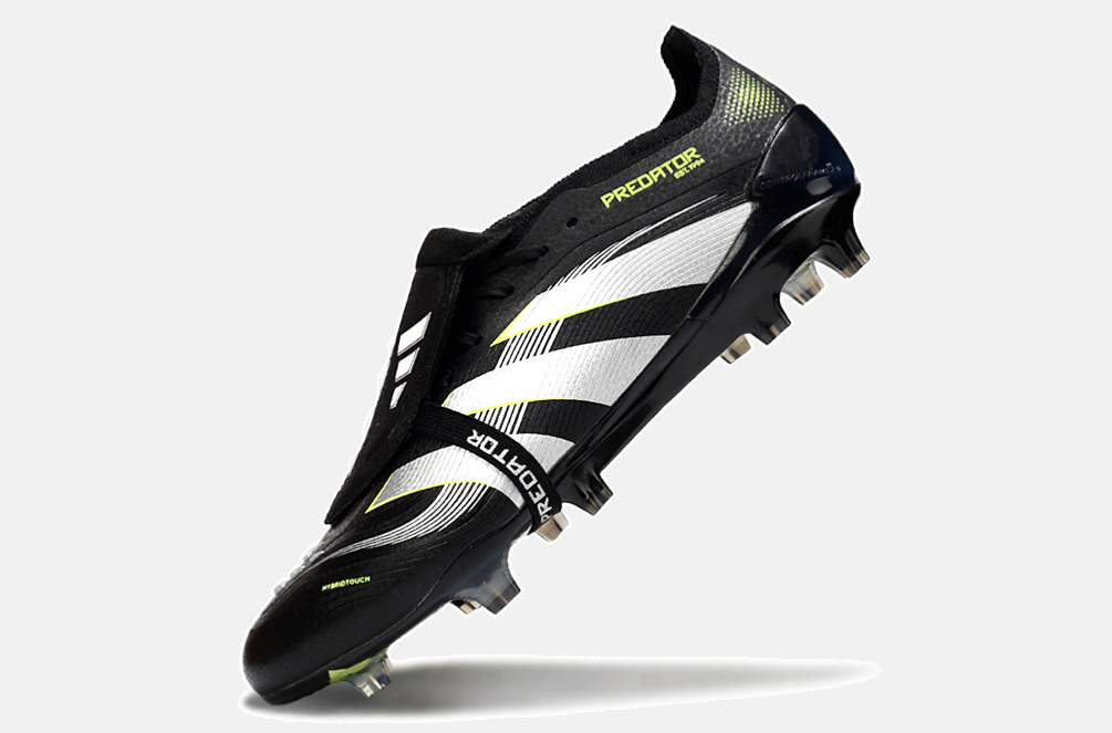 Chuteira Adidas Predator Elite Fold-Over Tongue FG - Preta, Verde e Branca - imagem 5