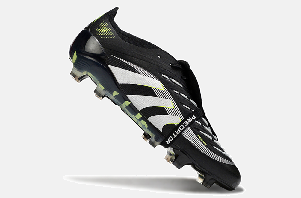 Chuteira Adidas Predator Elite Fold-Over Tongue FG - Preta, Verde e Branca - imagem 6