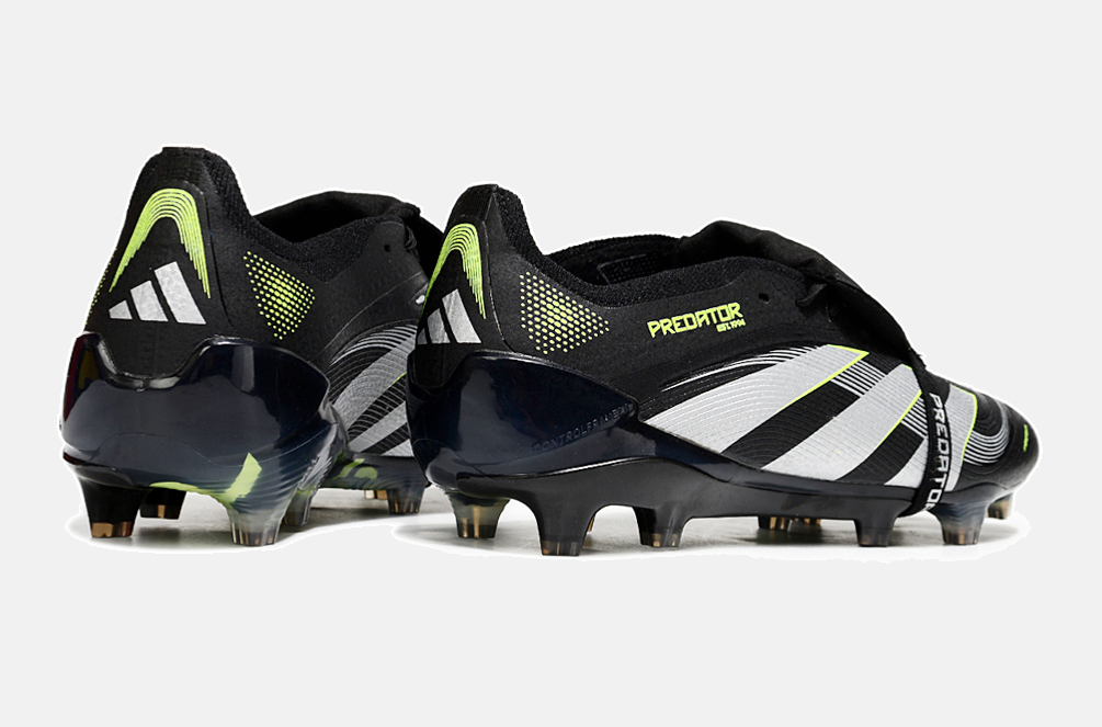 Chuteira Adidas Predator Elite Fold-Over Tongue FG - Preta, Verde e Branca - imagem 7