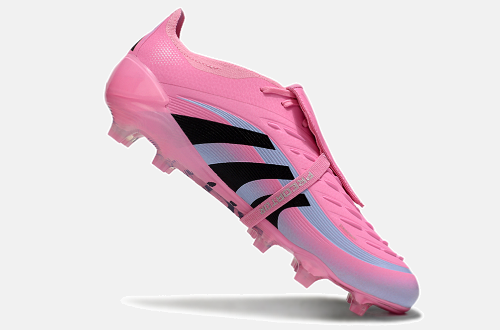 Chuteira Adidas Predator Elite Fold-Over Tongue FG - Rosa, Azul e Preta - imagem 6