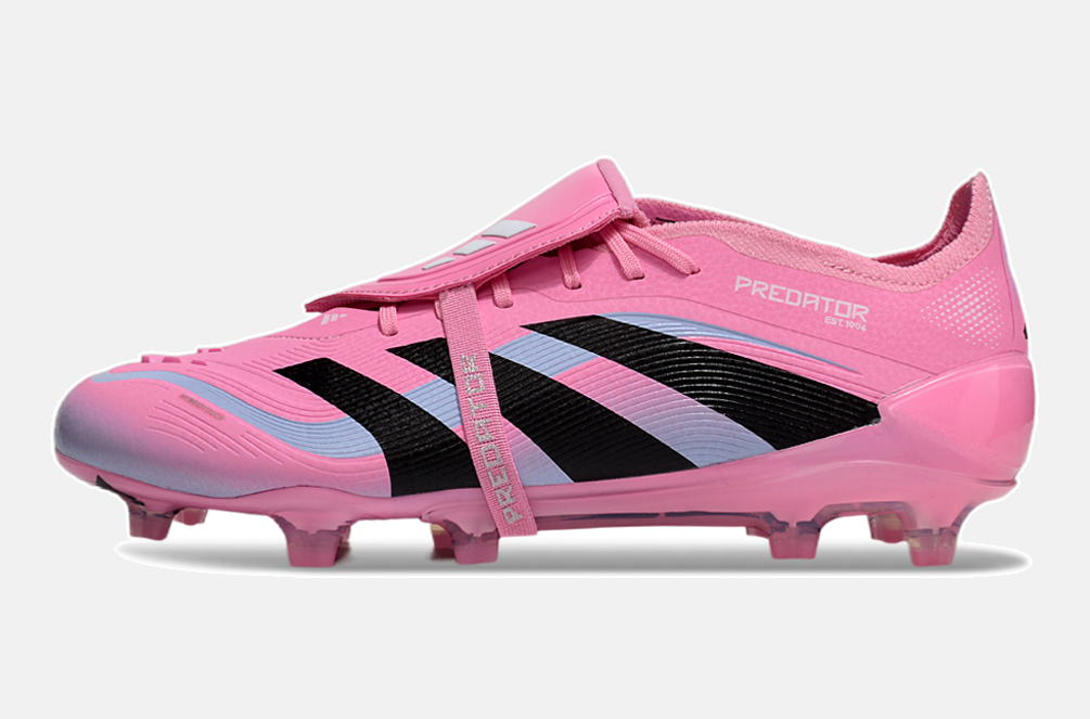 Chuteira Adidas Predator Elite Fold-Over Tongue FG - Rosa, Azul e Preta - imagem 4