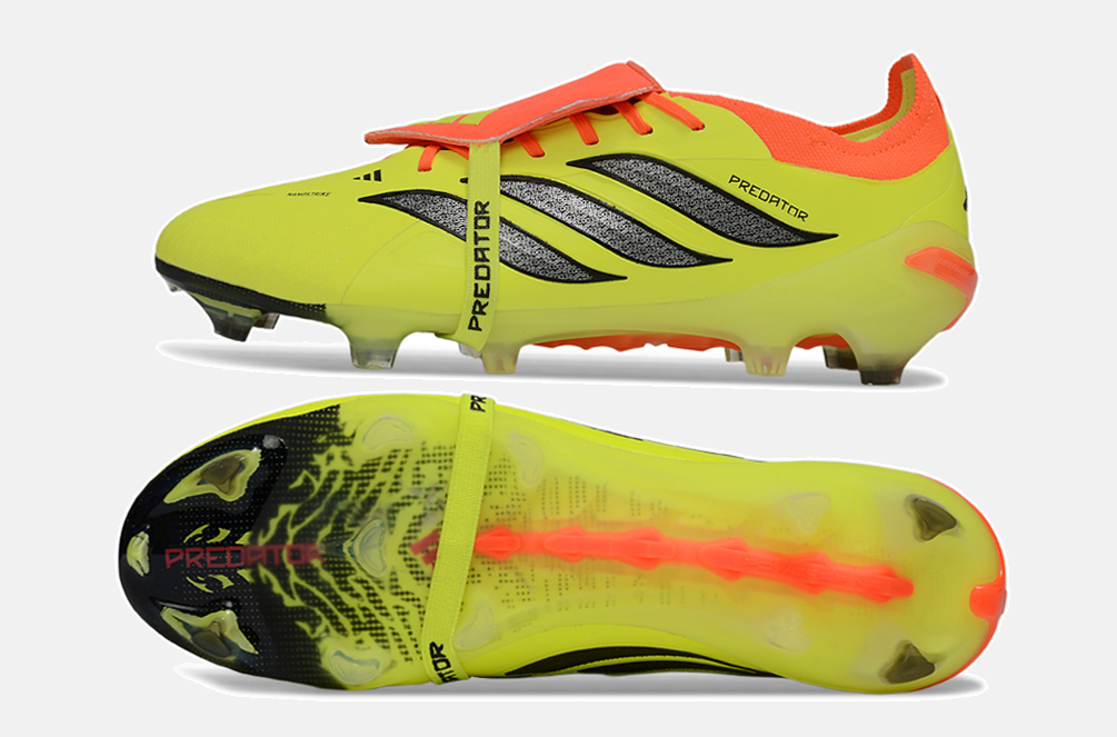 Chuteira Adidas Predator Elite FT 26 FG - Verde e Laranja - vista traseira