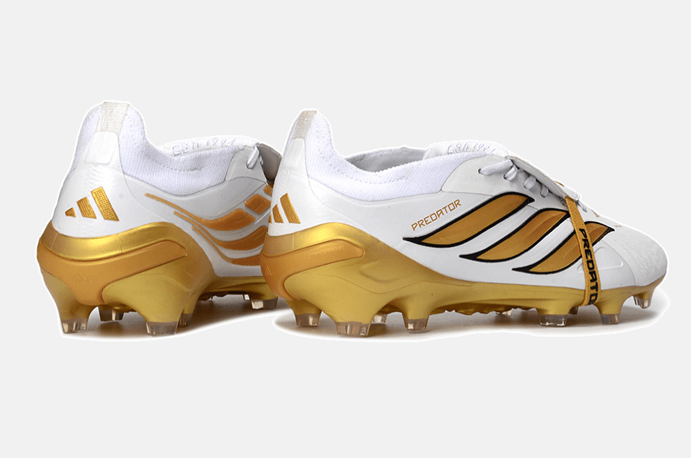 Chuteira Adidas Predator Elite FT 26 FG - Branca e Dourada - Tevo Sports SPORT*