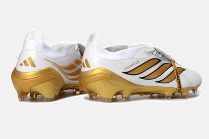 Chuteira Adidas Predator Elite FT 26 FG - Branca e Dourada - Tevo Sports SPORT*