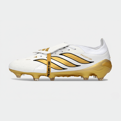 Chuteira Adidas Predator Elite FT 26 FG - Branca e Dourada - Tevo Sports SPORT*