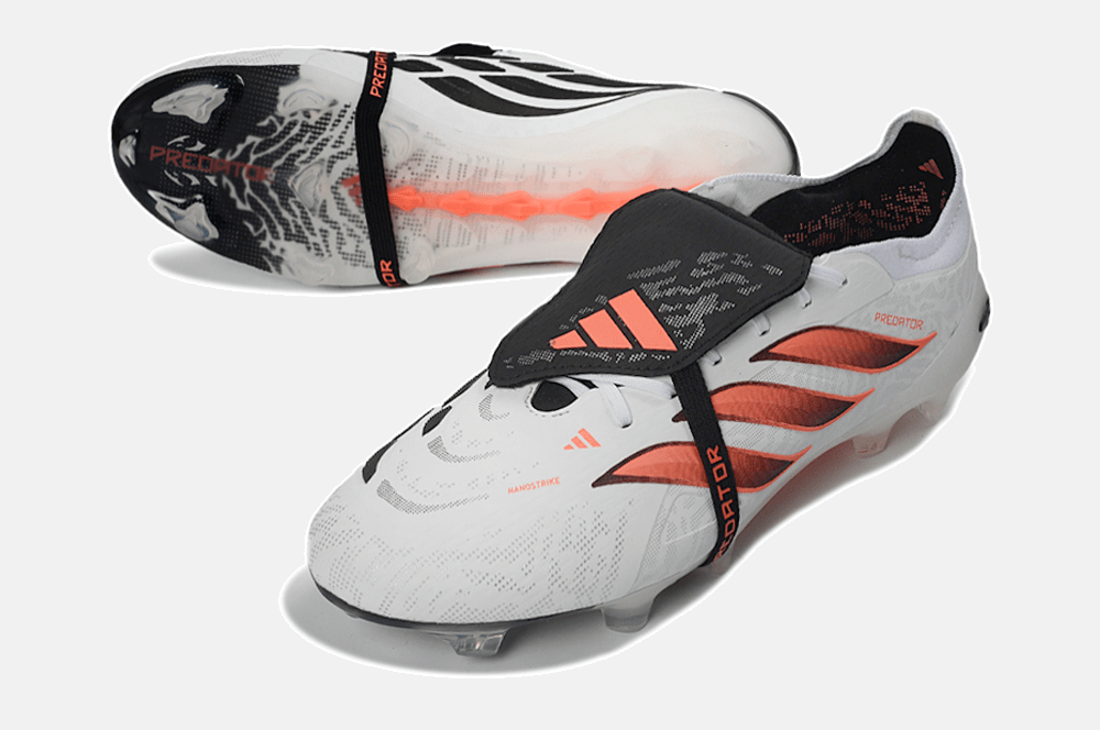 Chuteira Adidas Predator Elite FT 26 FG - Branca, Preta e Vermelha - Tevo Sports SPORT*