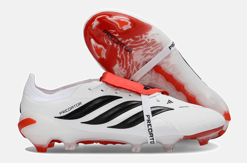 Chuteira Adidas Predator Elite FT 26 FG - Branca, Vermelha e Preta - Tevo Sports SPORT*