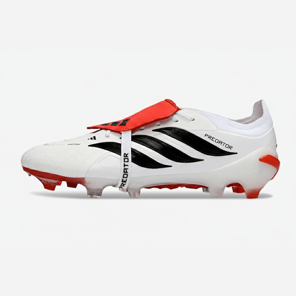 Chuteira Adidas Predator Elite FT 26 FG - Branca, Vermelha e Preta - Tevo Sports SPORT*