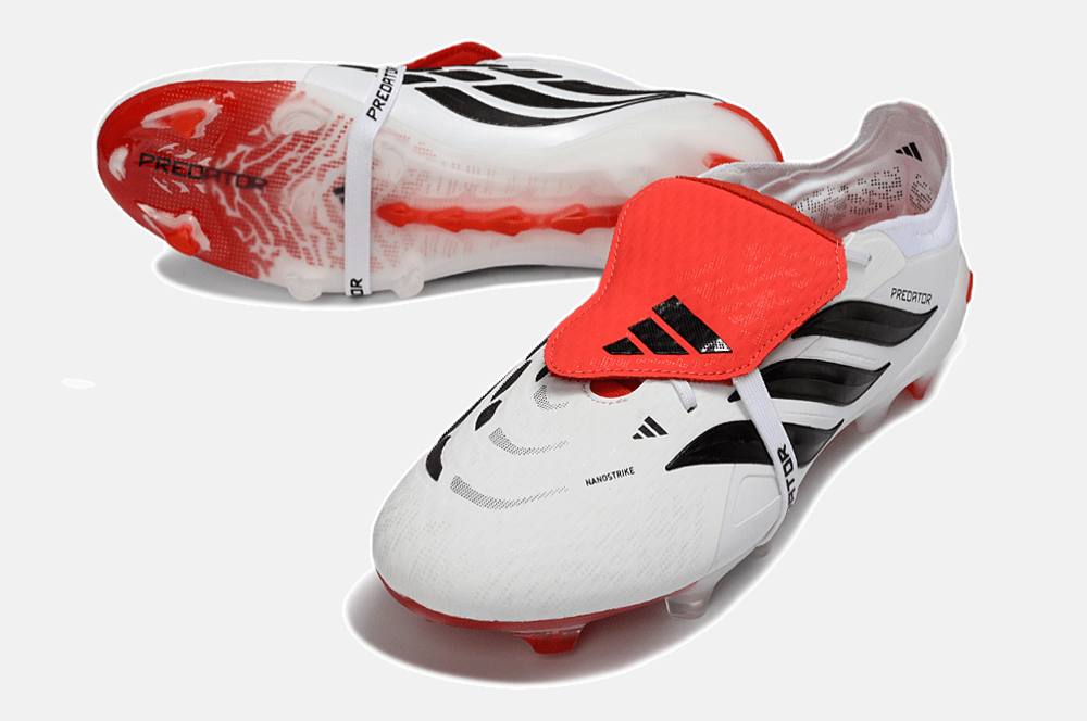 Chuteira Adidas Predator Elite FT 26 FG - Branca, Vermelha e Preta - Tevo Sports SPORT*