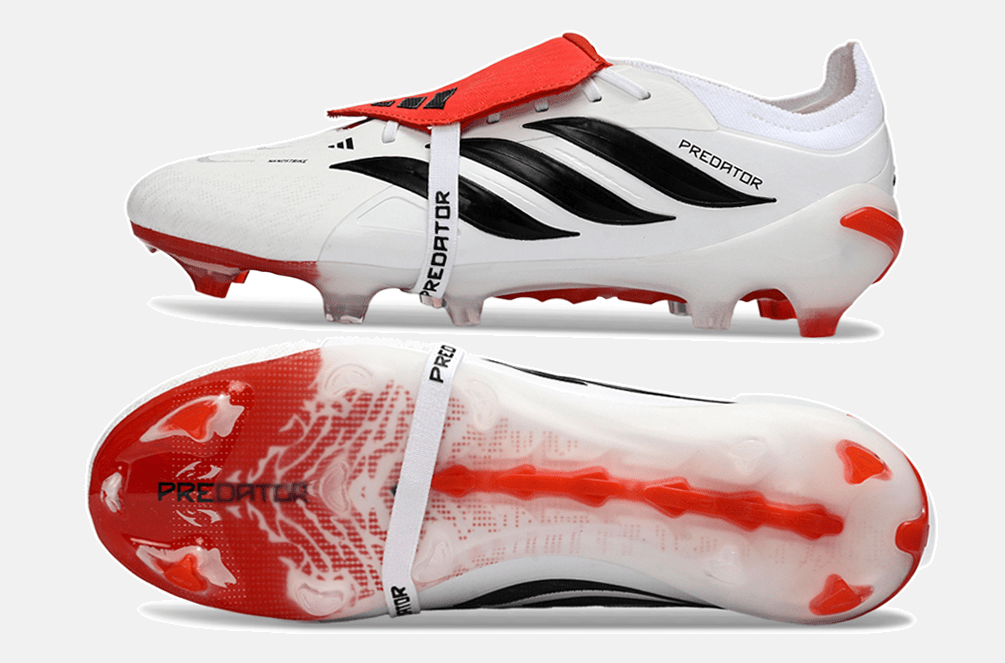 Chuteira Adidas Predator Elite FT 26 FG - Branca, Vermelha e Preta - Tevo Sports SPORT*