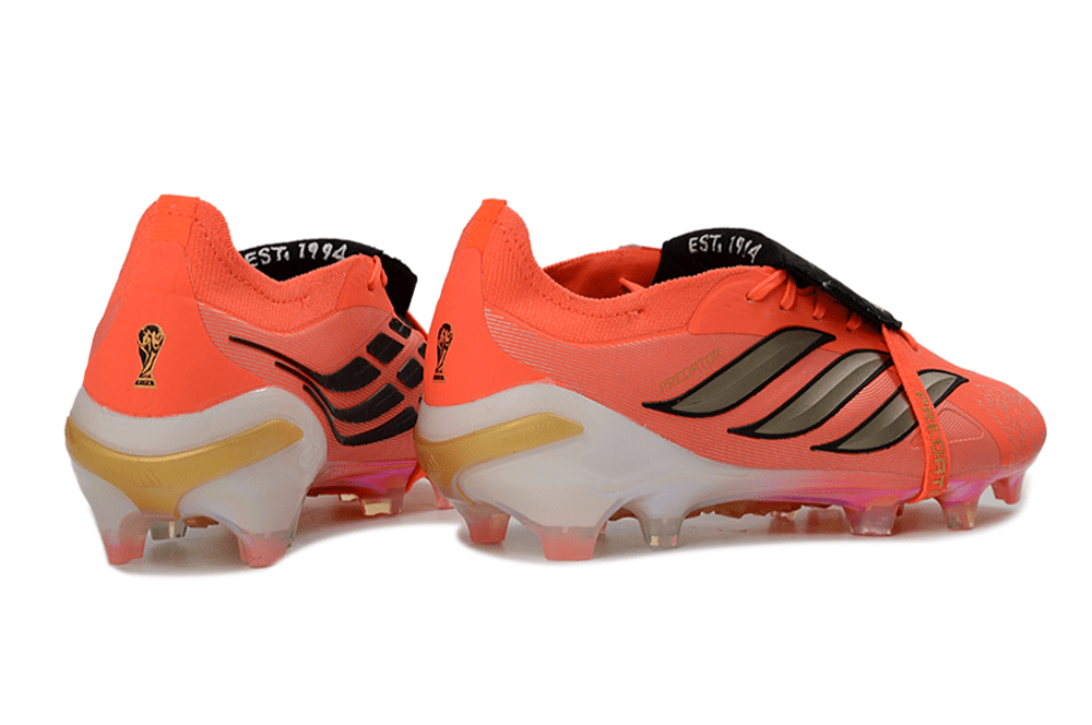 Chuteira Adidas Predator Elite FT 26 FG Copa do Mundo - Road to Glory Pack - Bege e Dourada - Tevo Sports SPORT*