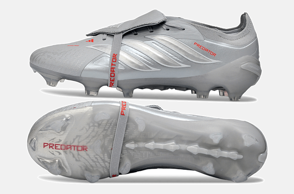 Chuteira Adidas Predator Elite FT 26 FG - Prateada e Branca - Tevo Sports SPORT*