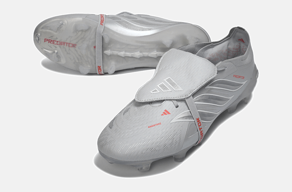 Chuteira Adidas Predator Elite FT 26 FG - Prateada e Branca - Tevo Sports SPORT*