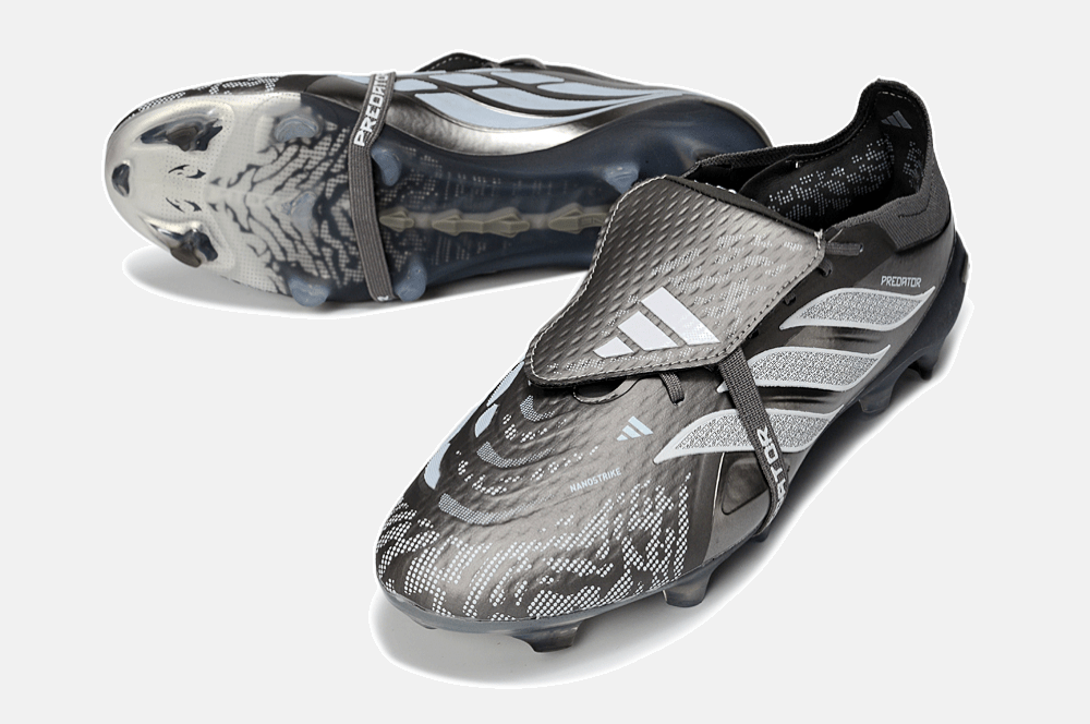 Chuteira Adidas Predator Elite FT 26 FG - Prateada e Preta - Tevo Sports SPORT*