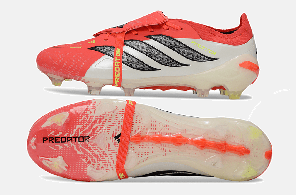 Chuteira Adidas Predator Elite FT 26 FG - Vermelha e Branca - Tevo Sports SPORT*
