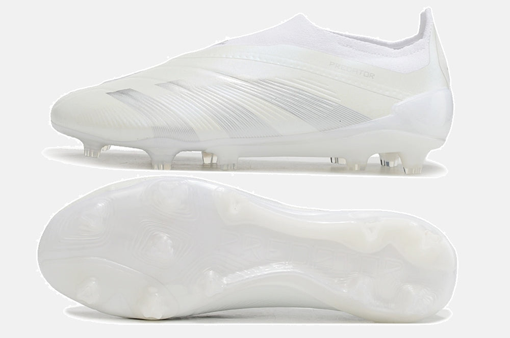 Chuteira Adidas Predator Elite Laceless FG - Branca - vista traseira