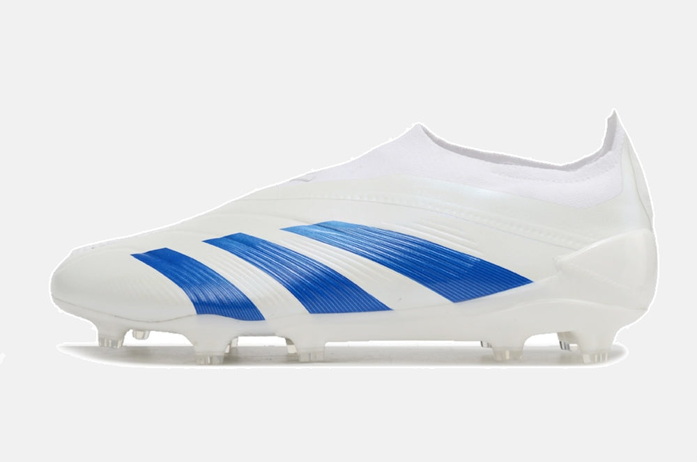 Chuteira Adidas Predator Elite Laceless FG - Branca e Azul - imagem 6